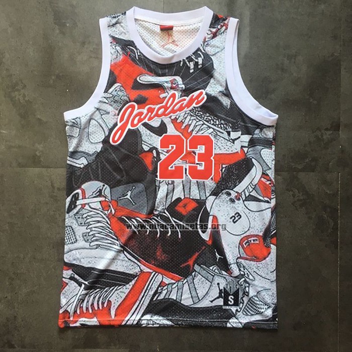 Camiseta Michael Jordan NO 23 Commemorative Gris